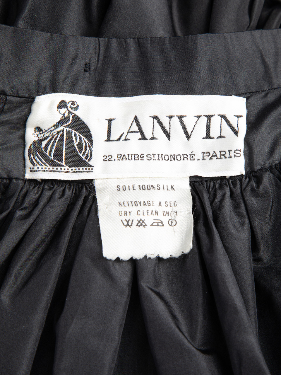 Lanvin Black Contrast Panel Maxi Skirt