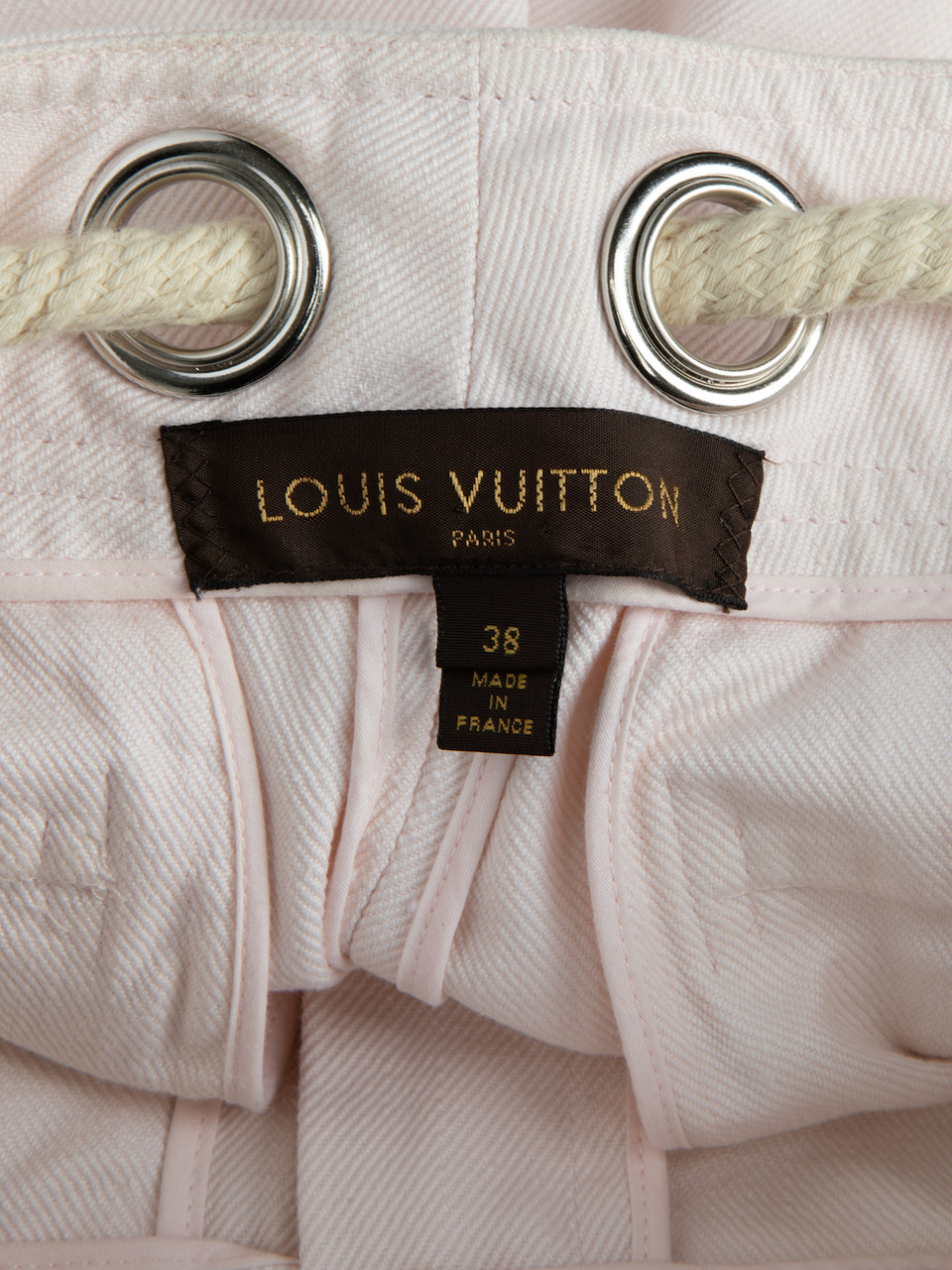 Louis Vuitton Pink Denim Rope Belted Shorts