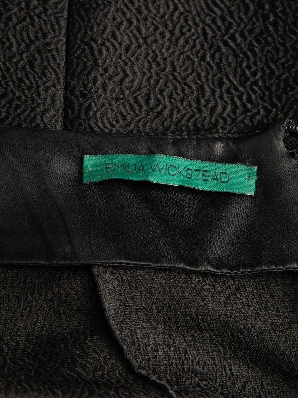 Emilia Wickstead Black Textured Slim Leg Trousers