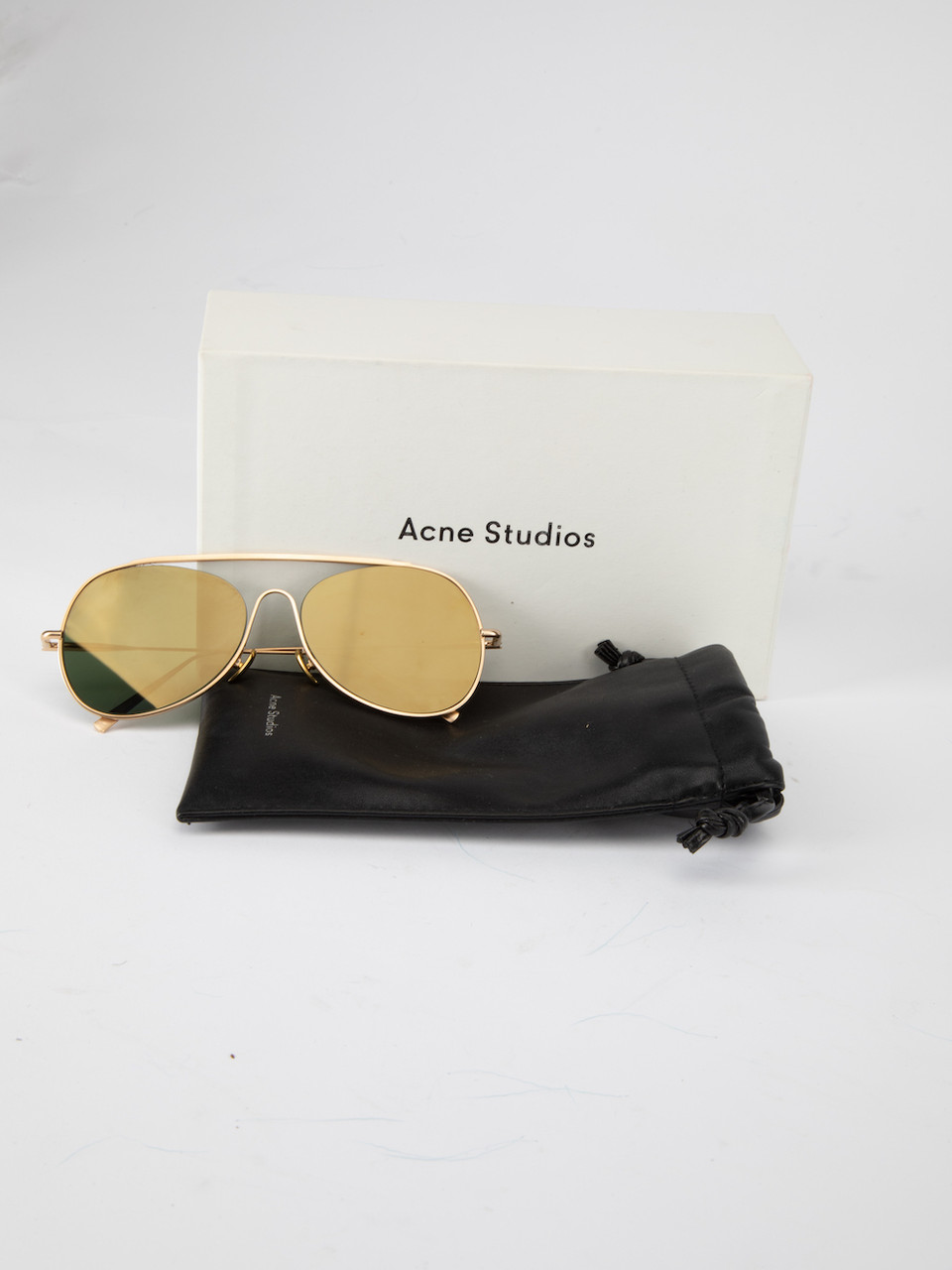 Acne Studios Gold Frame Aviator Sunglasses