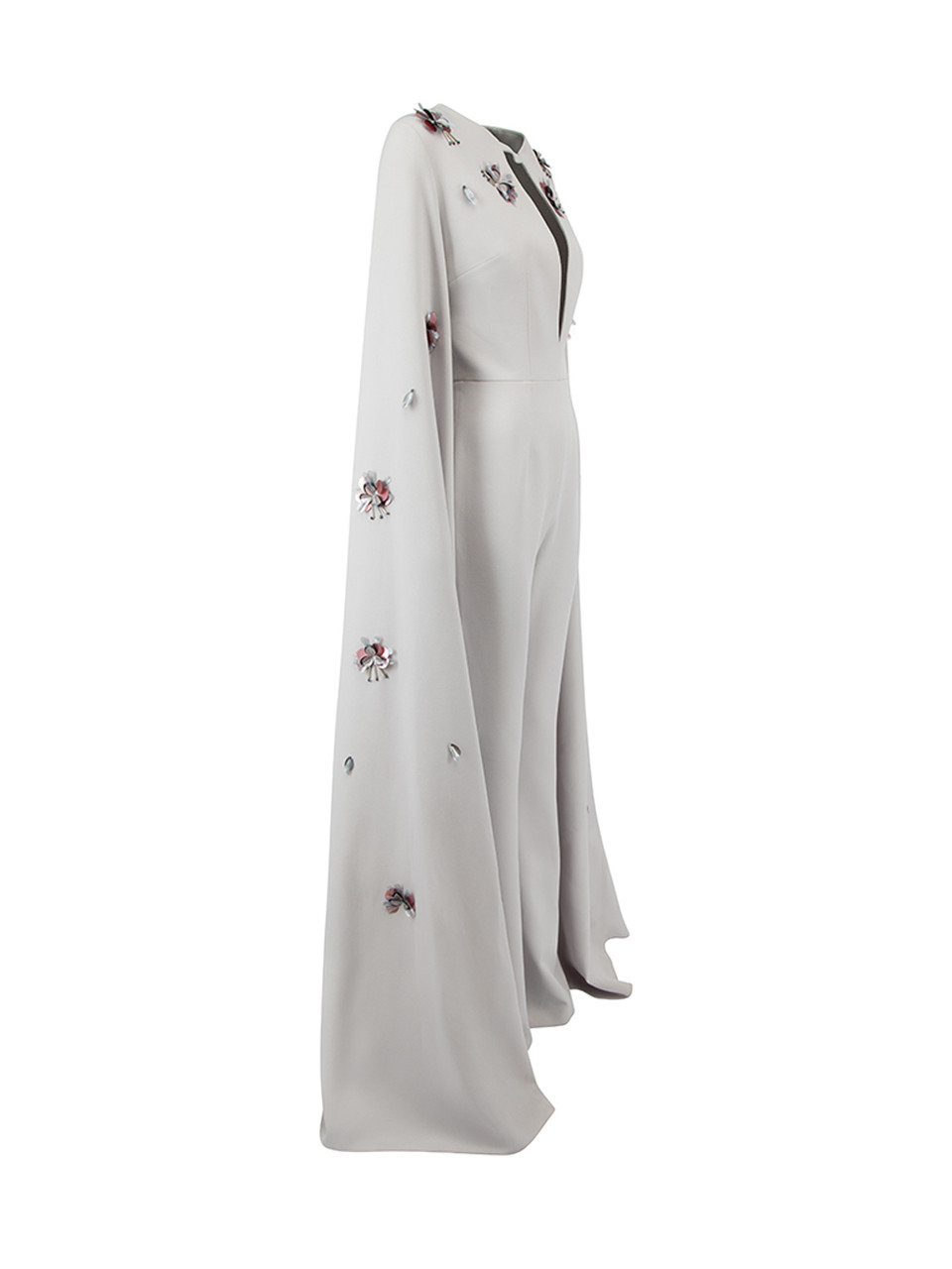 Safiyaa Grey Dhara Embroidered Jumpsuit