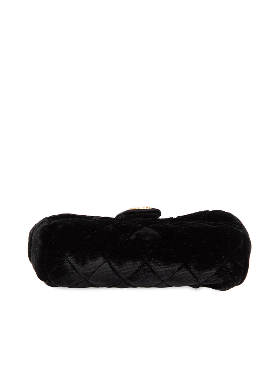 Chanel Black Velvet Quilted Coin Purse