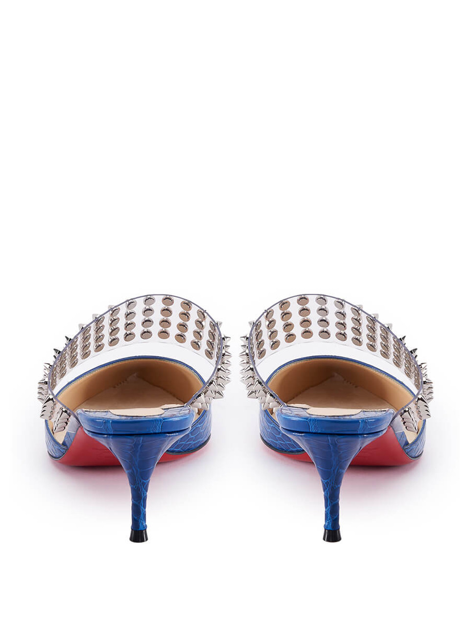 Women Christian Louboutin Levita Spiked Court Shoes - Blue Size UK 6 US 9 EU 39