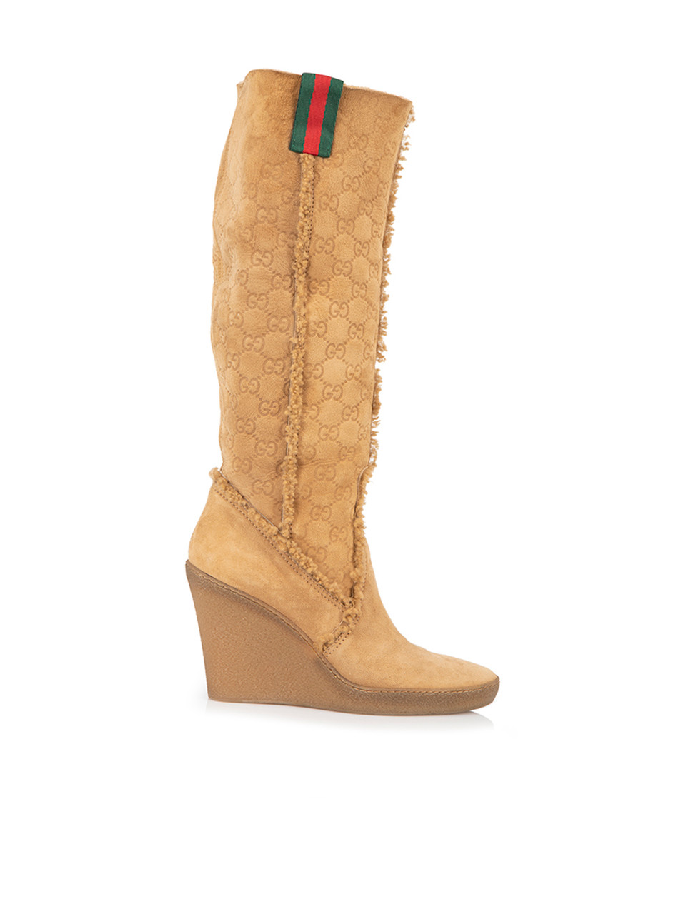 Shearling clearance wedge booties