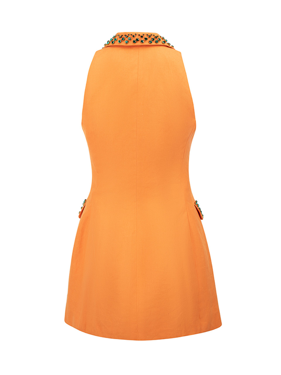Sanne Orange Waistcoat Style Mini Dress