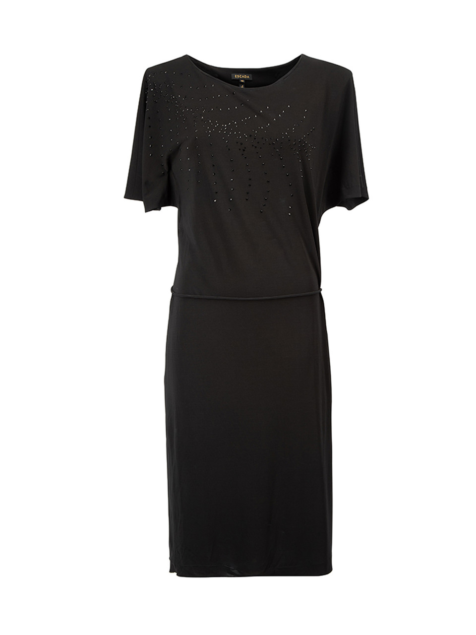 Escada Black Studded Knee Length Dress Escada Black Studded Knee Length Dress