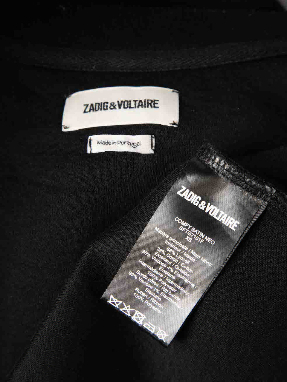 Zadig & Voltaire Black Hooded Track Jacket