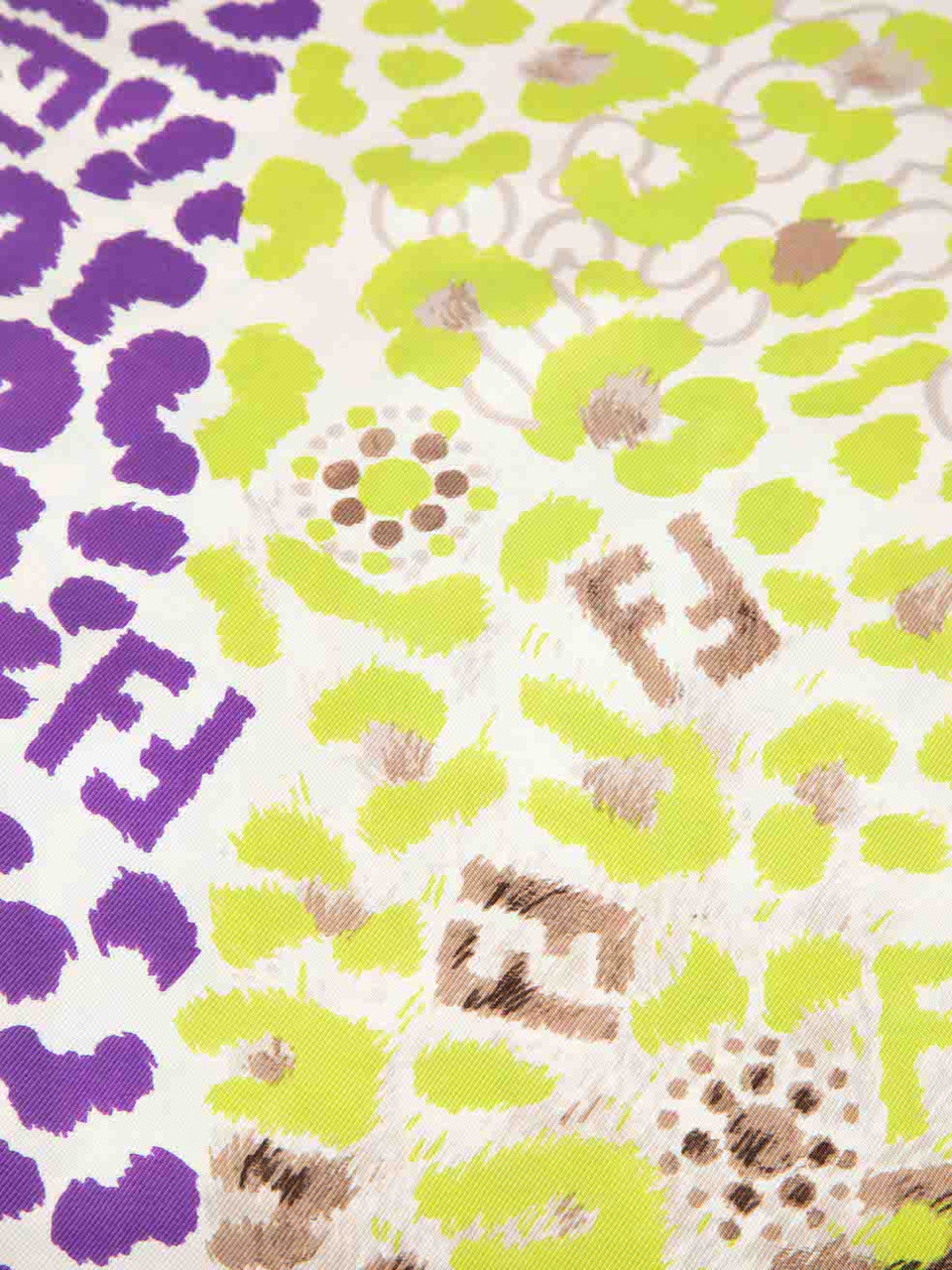 Fendi Leopard Print Silk Scarf