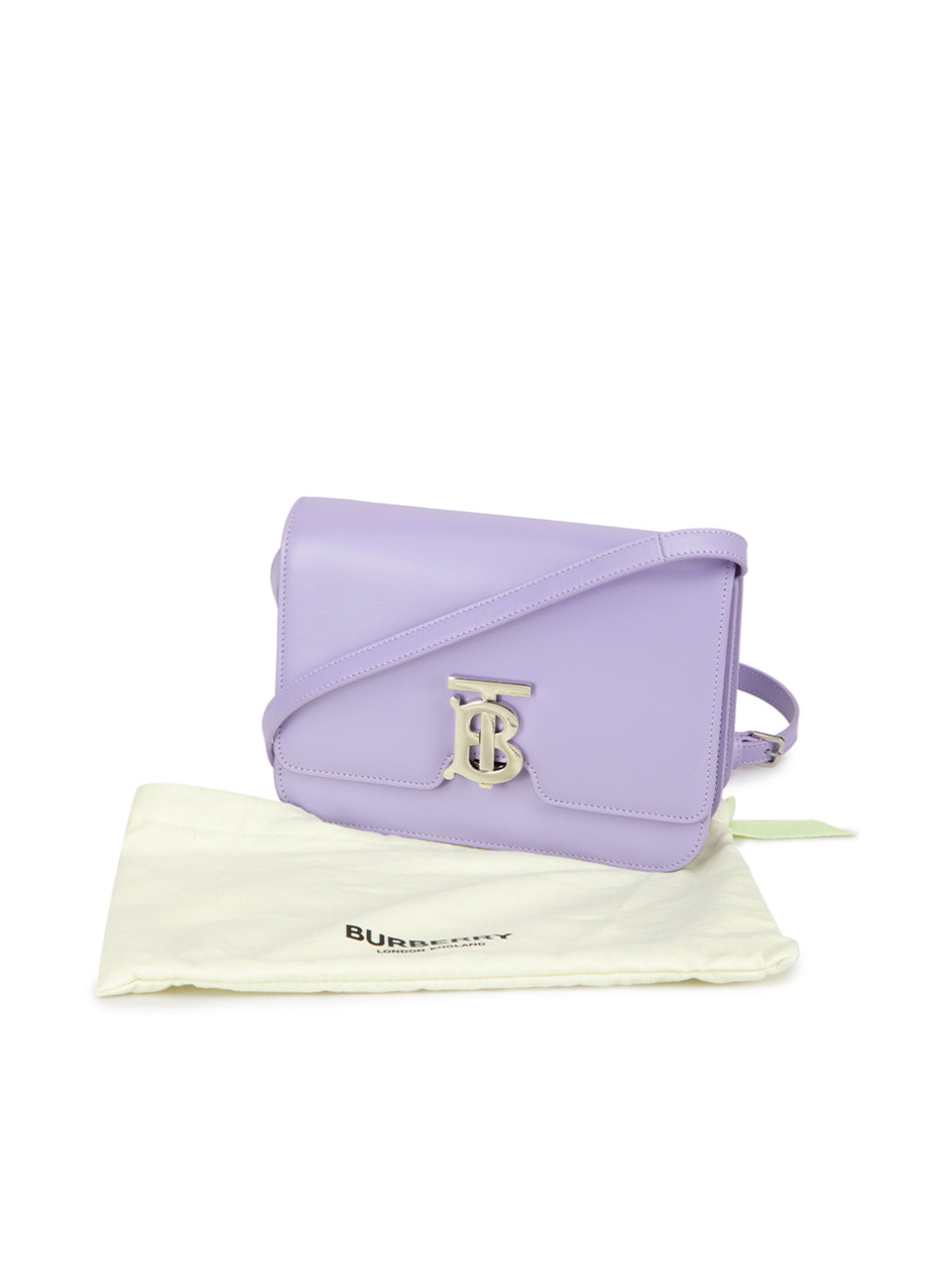 Burberry Lilac Leather Small TB Bag