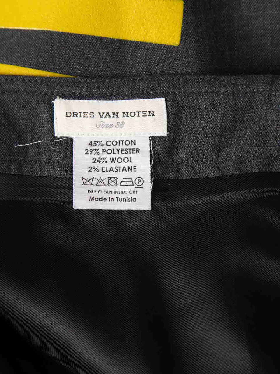 Dries Van Noten Grey Abstract Pattern Midi Skirt