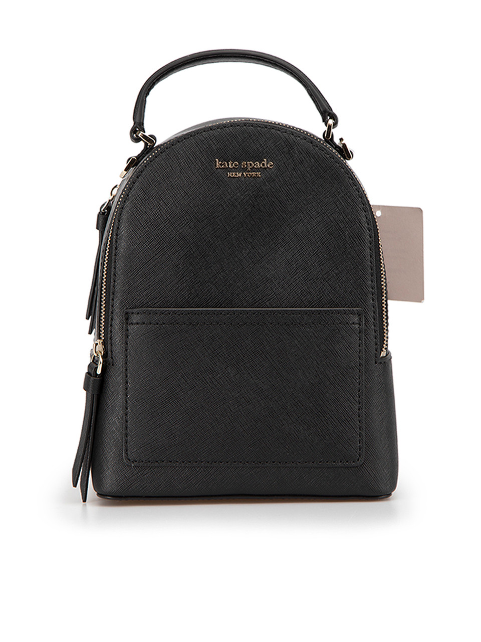 Kate Spade Black Leather Mini Convertible Backpack