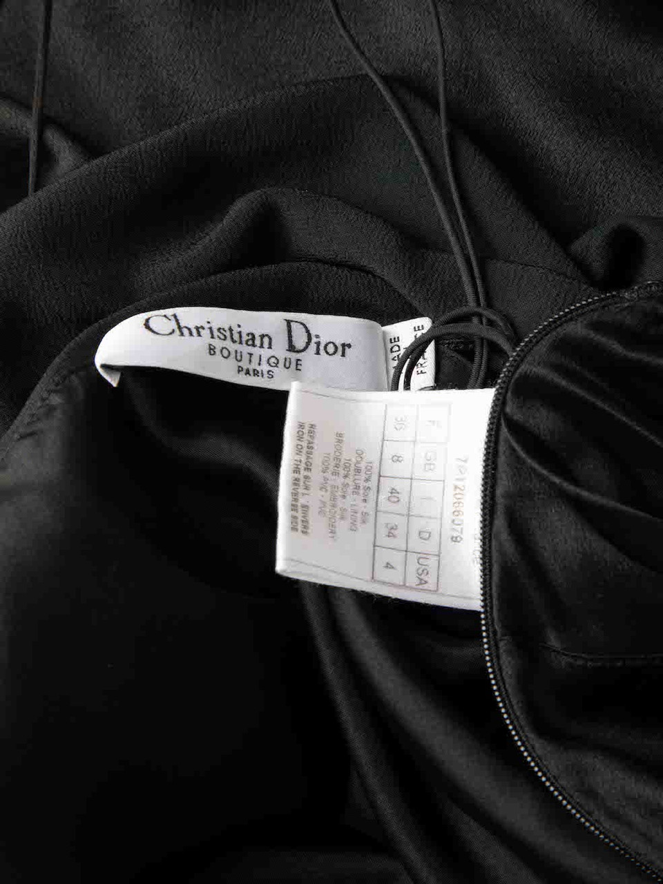 Dior Christian Dior Boutique Black One Shoulder Sequinned Mini Dress