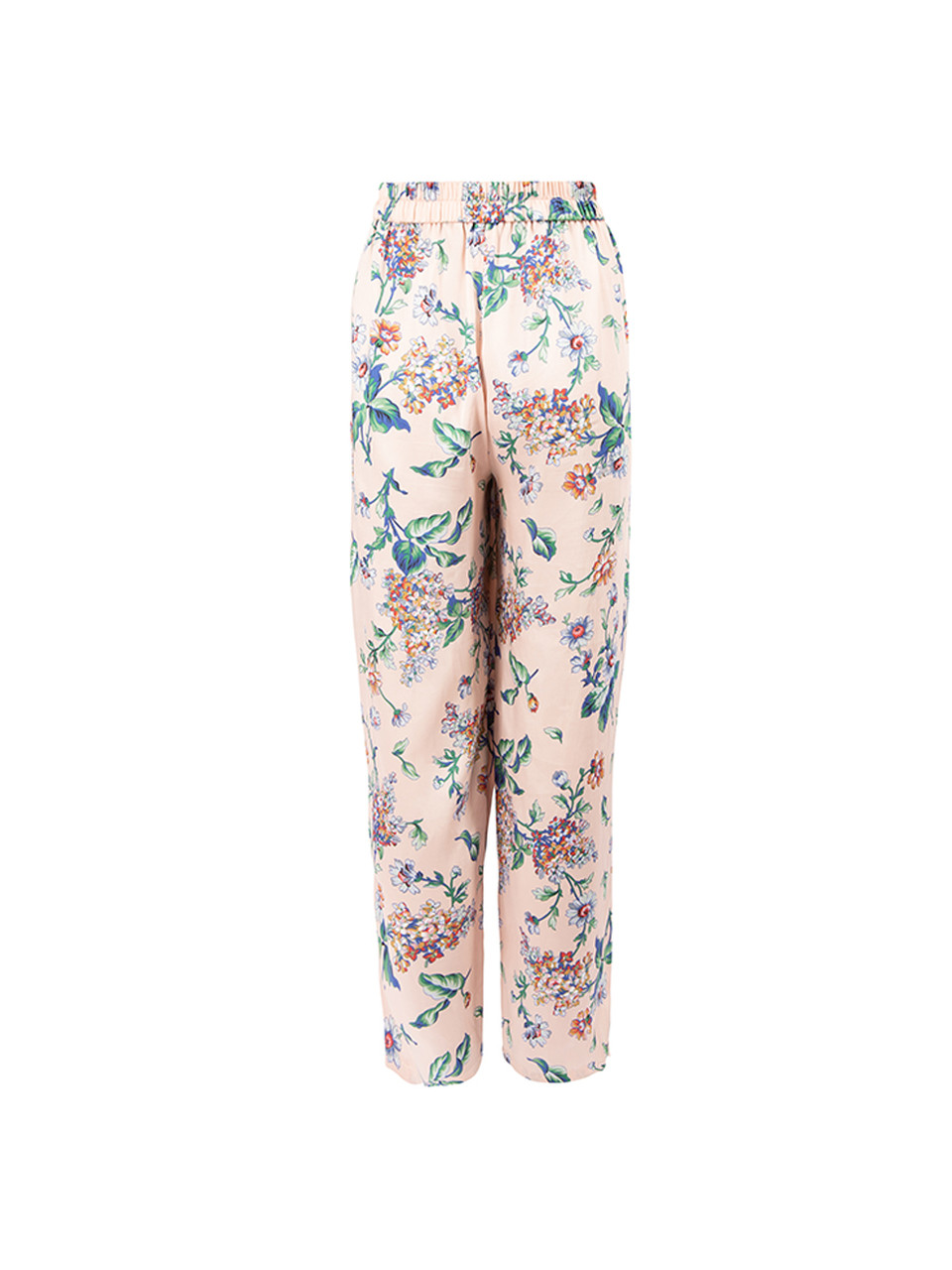 Gerard Darel Pink Floral Print Tapered Cropped Trousers