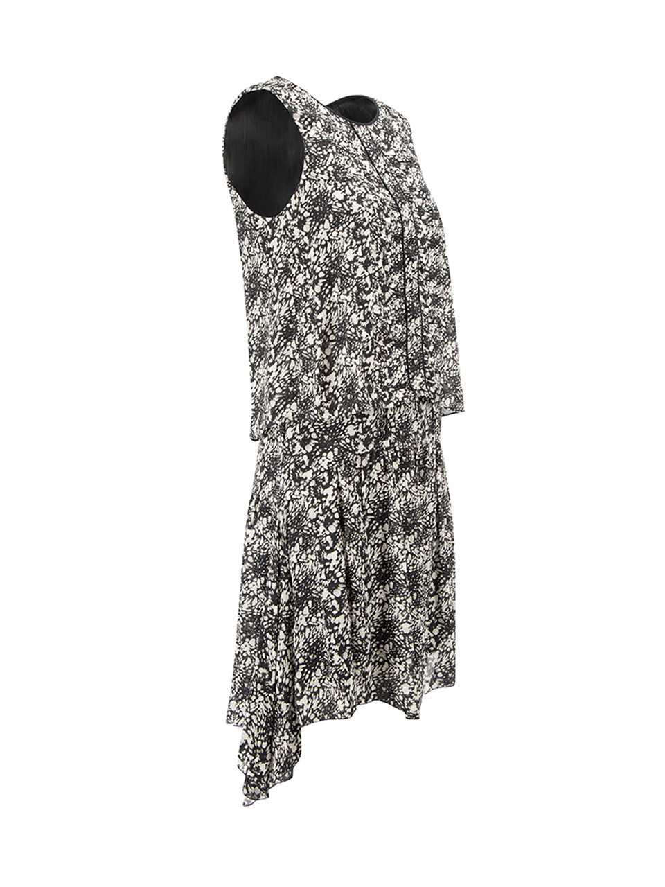 Belstaff Grey Mottled Print Sleeveless Mini Dress