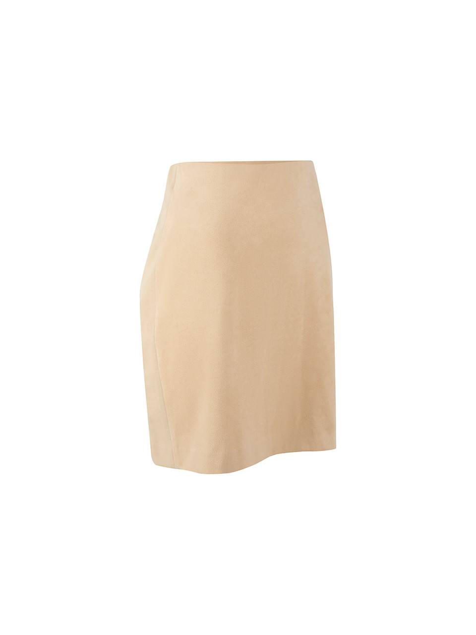 Wolford Beige Faux Suede Mini Skirt