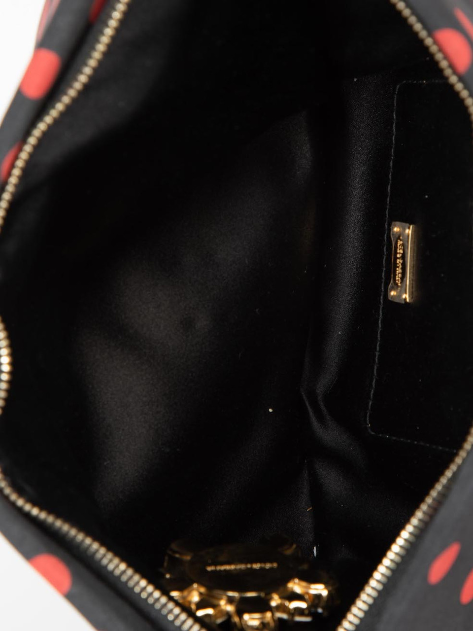 Dolce & Gabbana Black Polka Dot Clutch