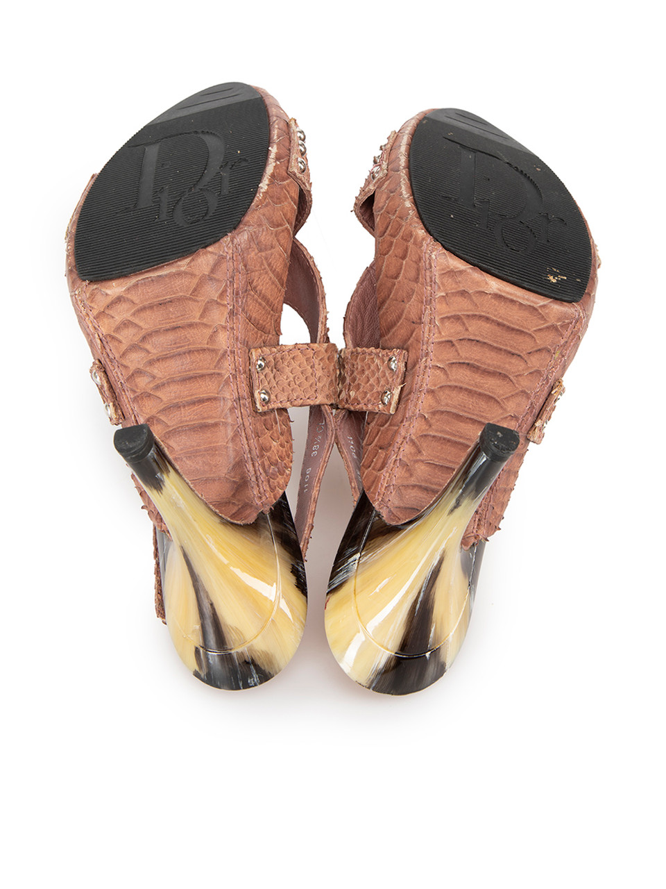 Dior Blush Pink Snakeskin Cross Strap Sandals Dior Blush Pink Snakeskin Cross Strap Sandals