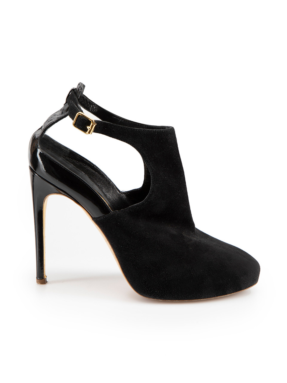 Rupert Sanderson Black Suede Ankle Cut Out Heels Rupert Sanderson Black Suede Ankle Cut Out Heels