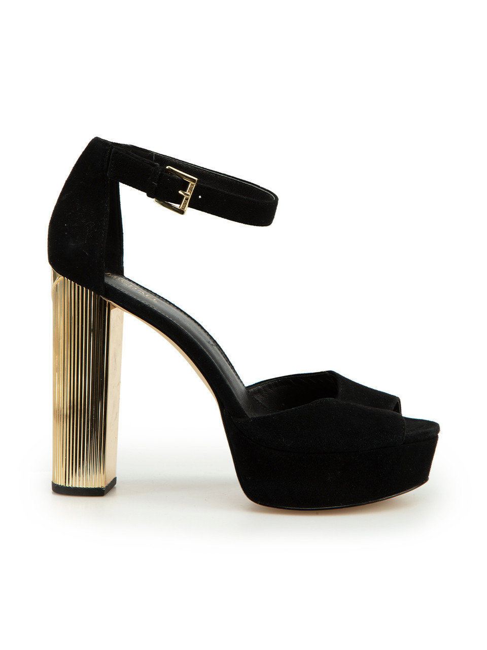 Michael kors black shoes shop with gold heels