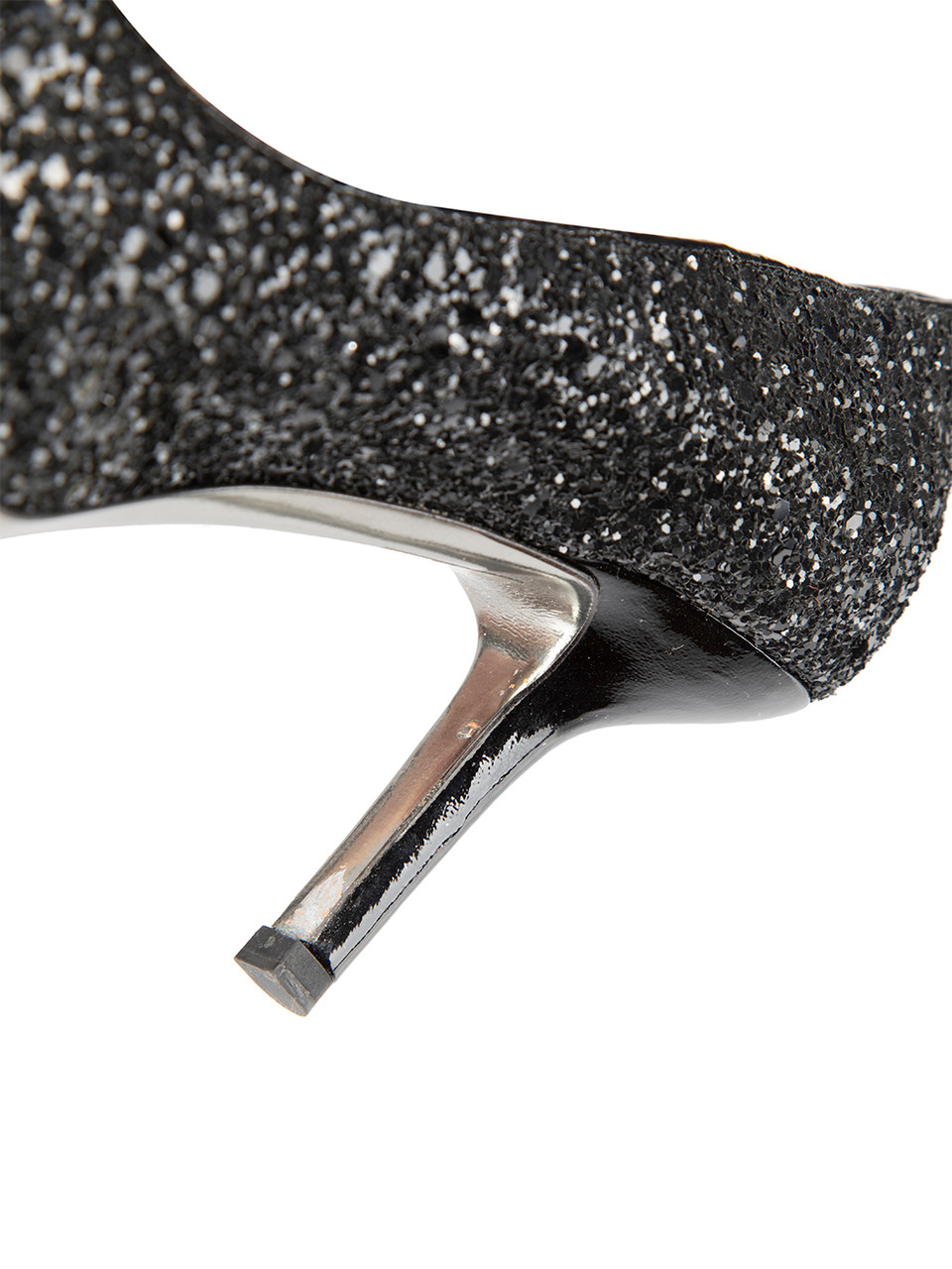 Miu Miu Black Glitter Open Toe Heels Miu Miu Black Glitter Open Toe Heels