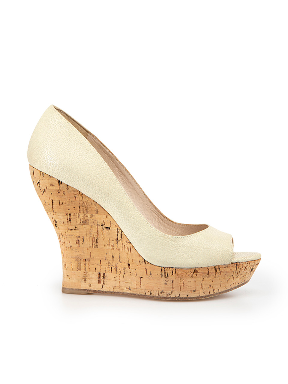 Nude cork store wedges