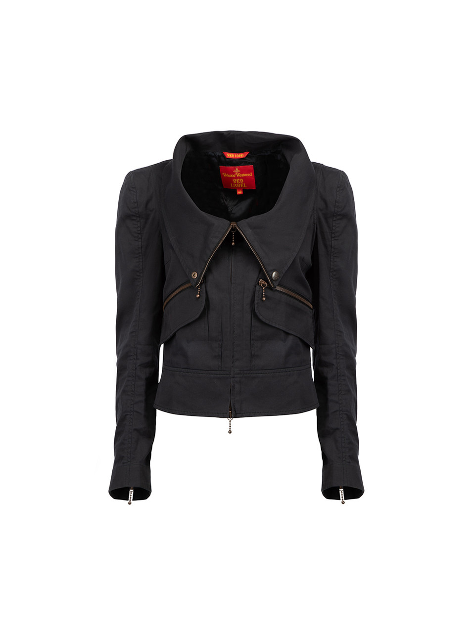 Vivienne Westwood Red Label Navy Wide Asymmetric Collar Utility Jacket