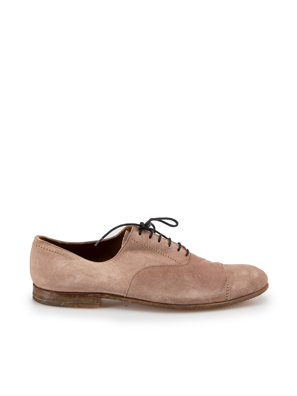 Dusty Pink Suede Round Toe Oxfords