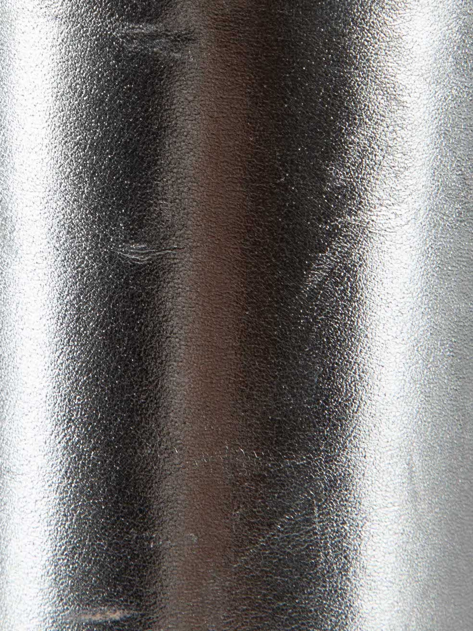 Salvatore Ferragamo Silver Leather Chain Accent Pumps