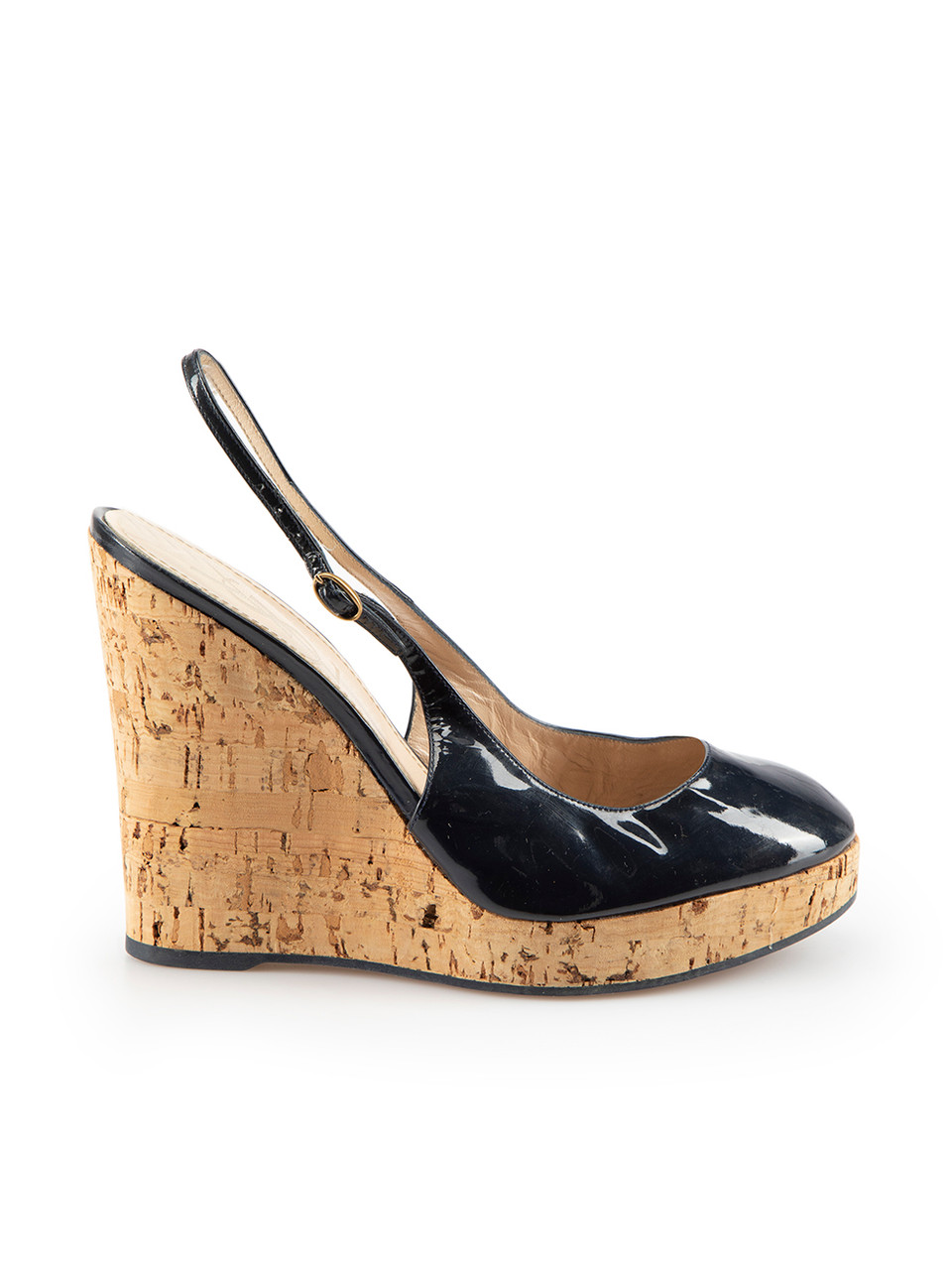 Navy patent hot sale leather wedges