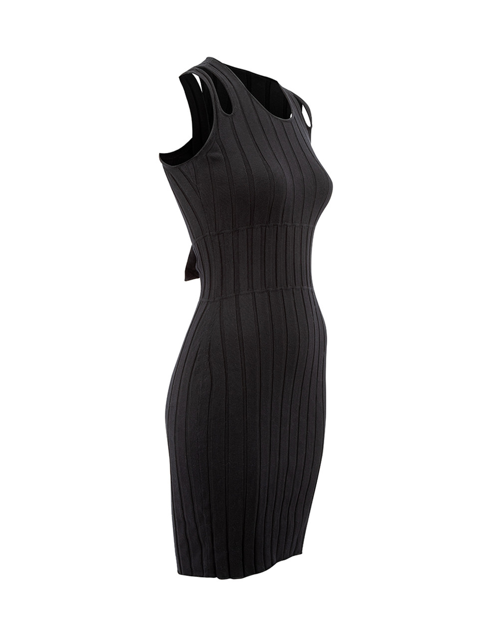 Fendi Black Rib Knit Mini Dress Fendi Black Rib Knit Mini Dress