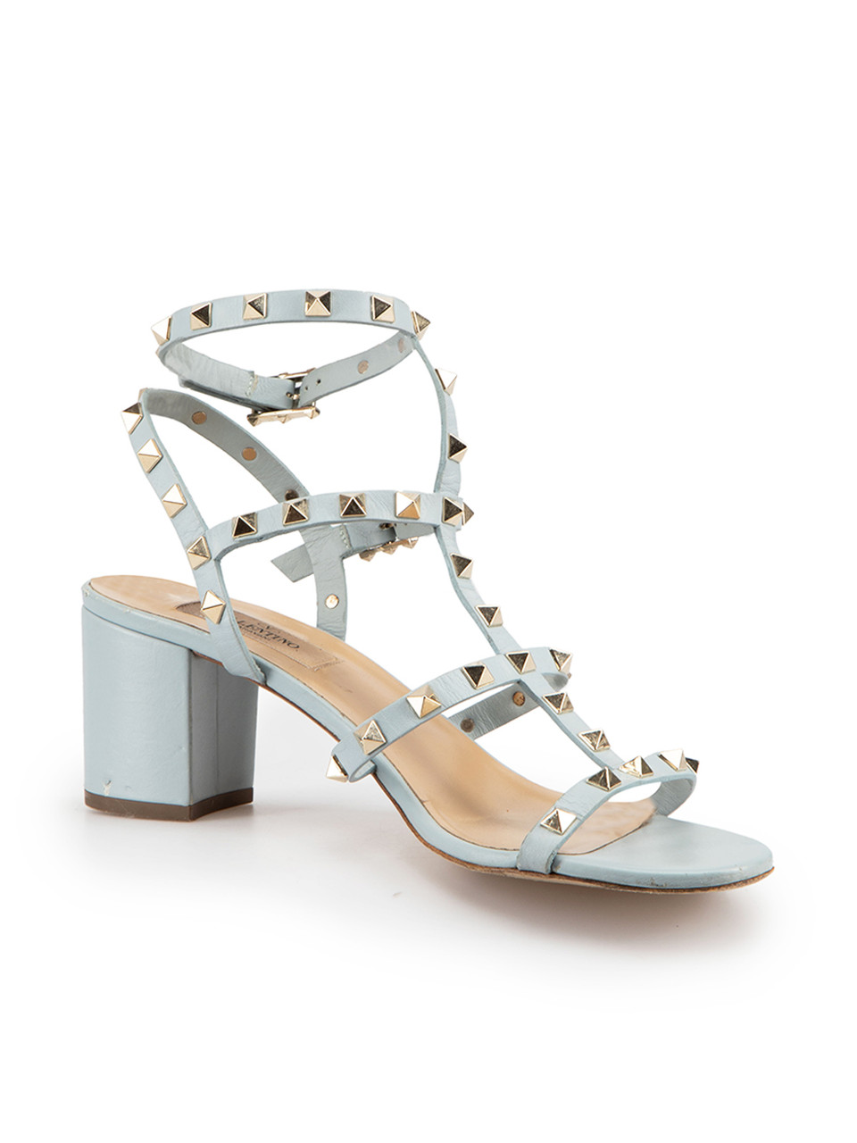 Valentino Blue Rockstud Gladiator Sandals