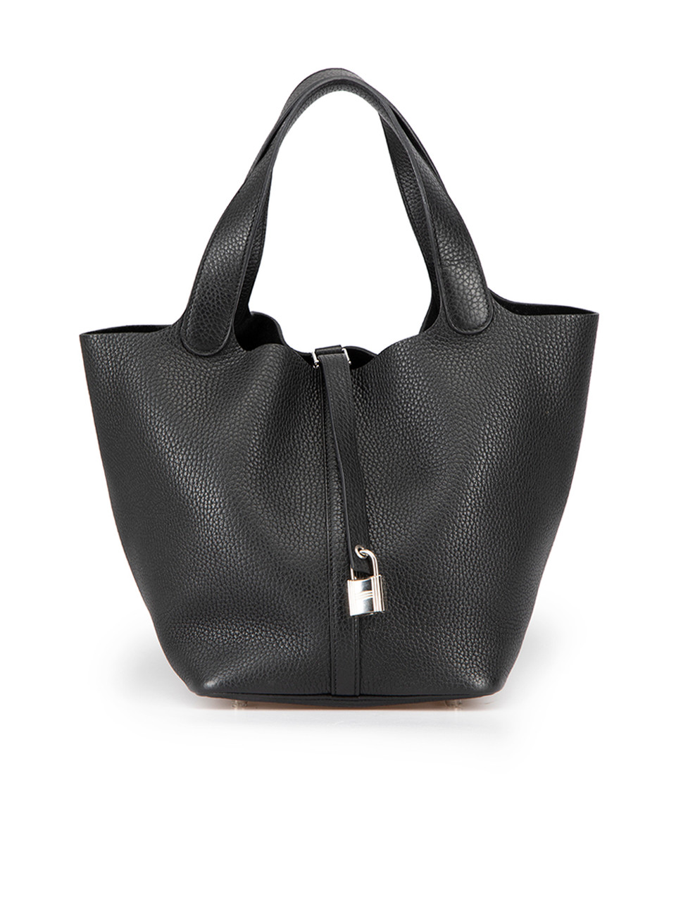 Hermes Picotin 22 Lock Bag Noir Clemence Black Leather