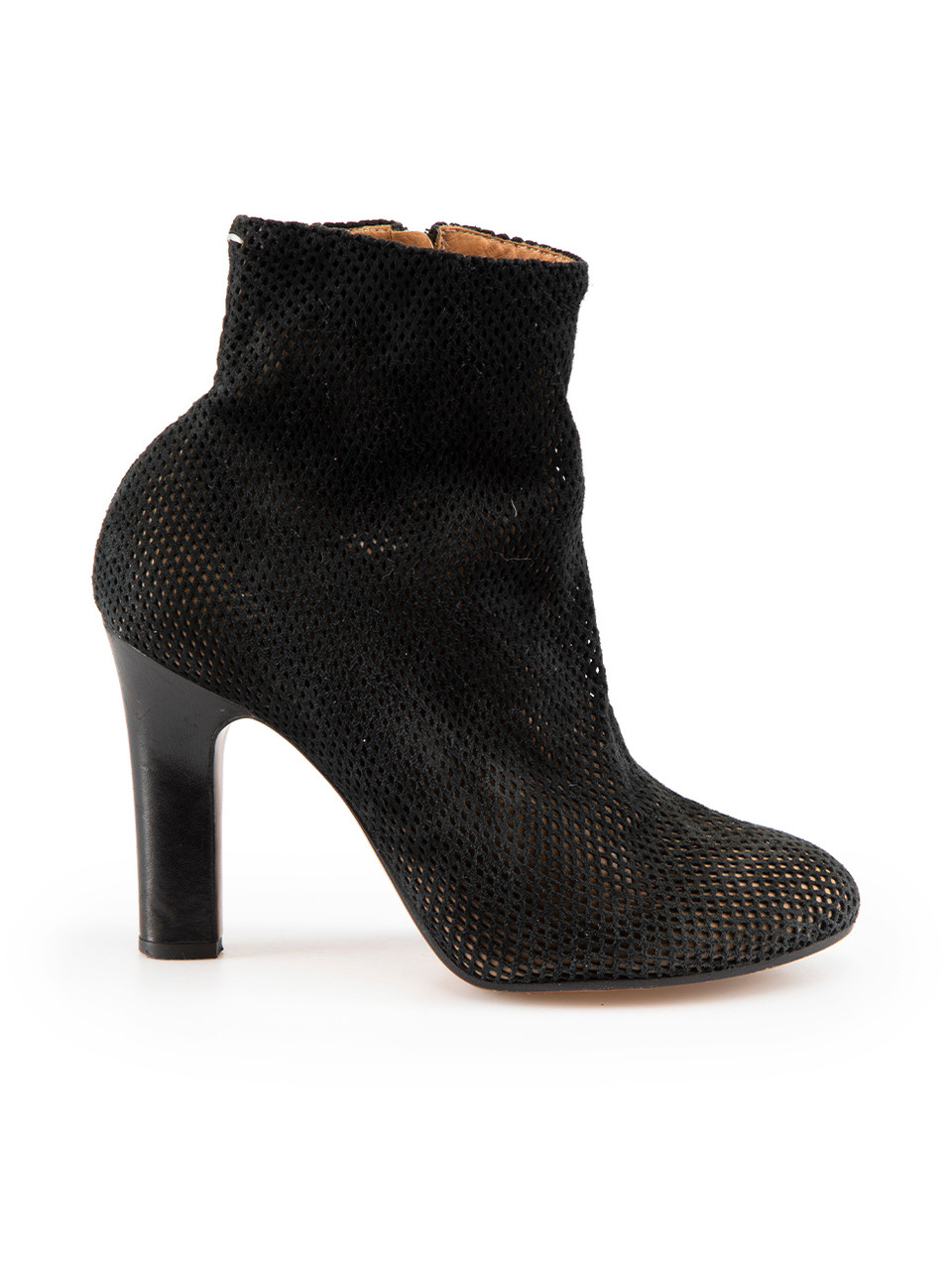 Maison Margiela Black Suede Mesh Ankle Boots