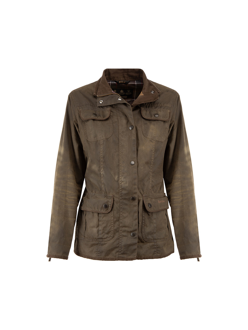 Used Barbour Khaki Sylkoil Coated Utility Jacket | CSD