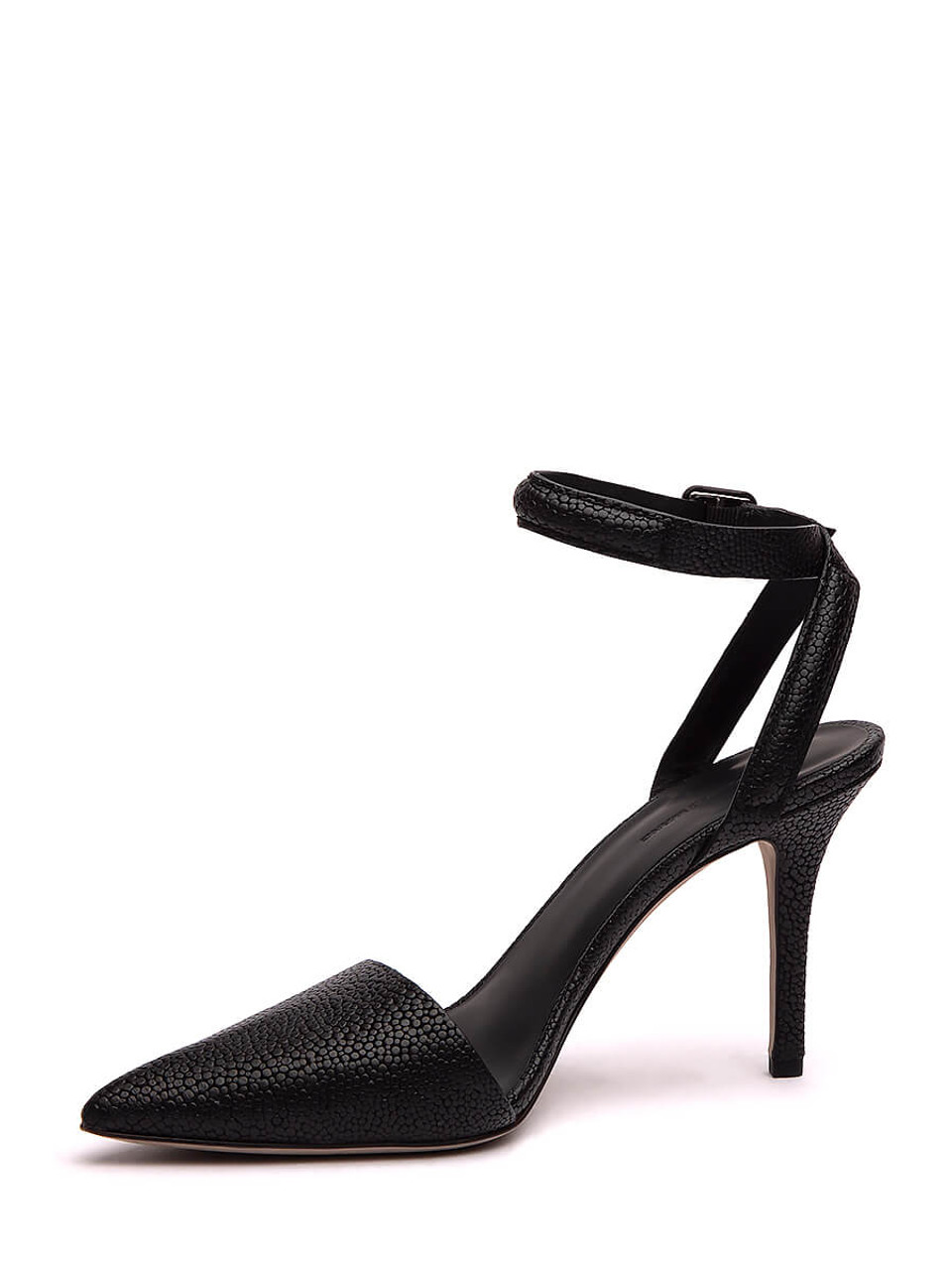 Women Alexander Wang Black Leather D'Orsay Ankle Strap Heels - Size UK6 US9 EU39