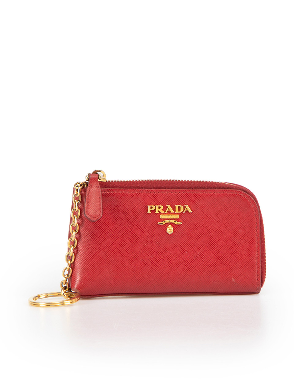 Prada Red/Orange Saffiano Leather Bauletto Bowler Bag - Yoogi's Closet