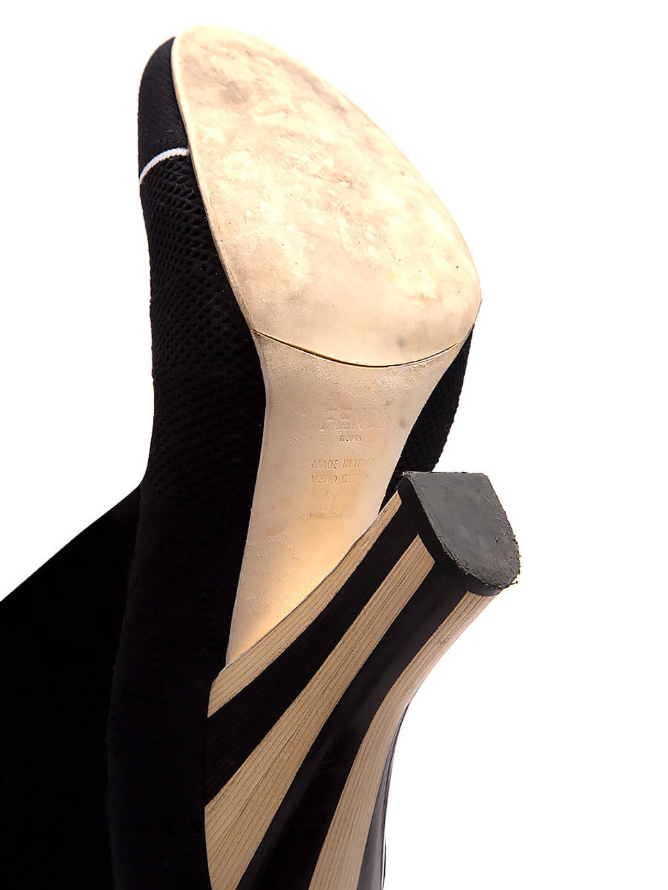 Fendi Women's Stretch Ankle Booties, Size 6 UK, Black, Fabric
