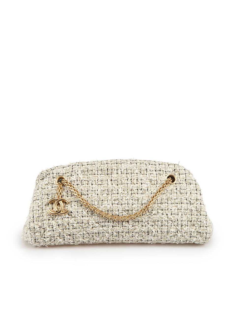 Grey Small Tweed Just Mademoiselle Bag