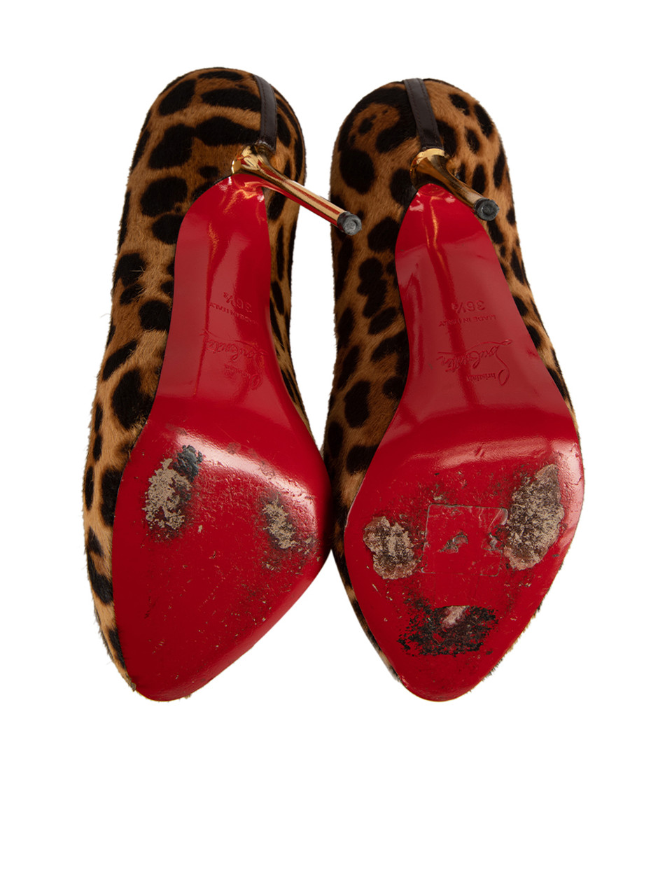 Christian Louboutin Brown Leopard Ponyhair Heels