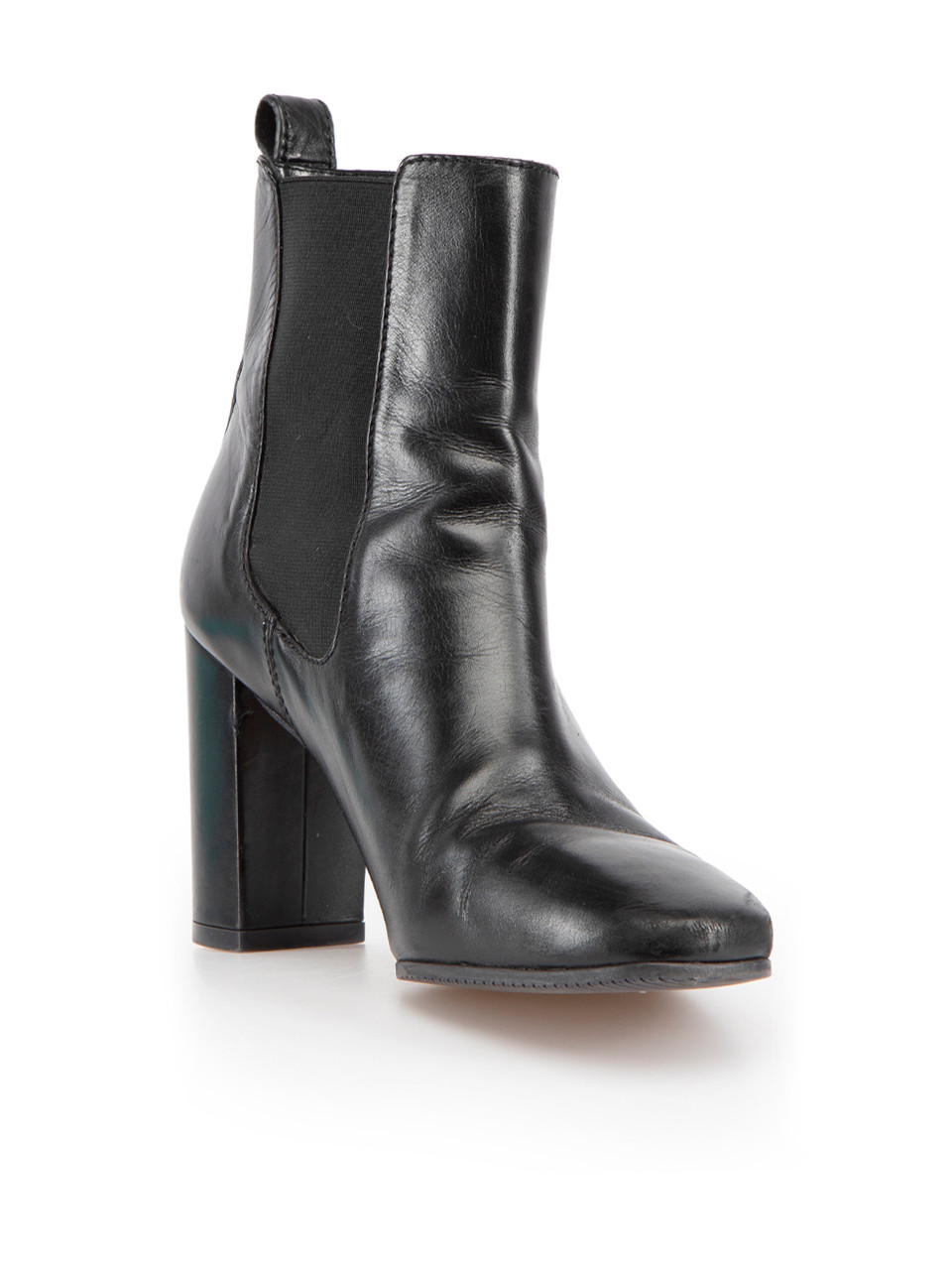 Stuart Weitzman Black Leather High Heeled Boots