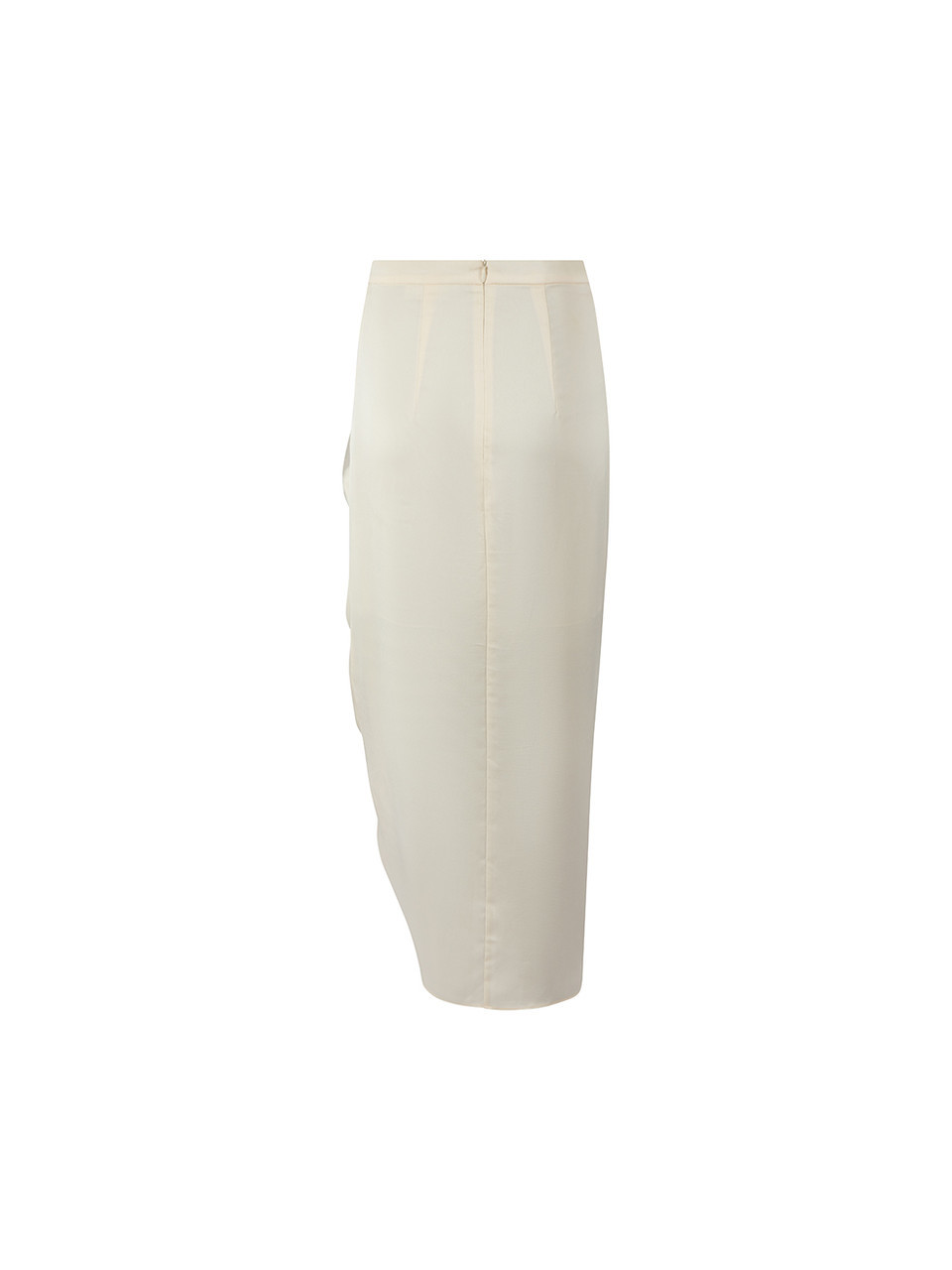 Shona Joy Cream Ruched Midi Skirt