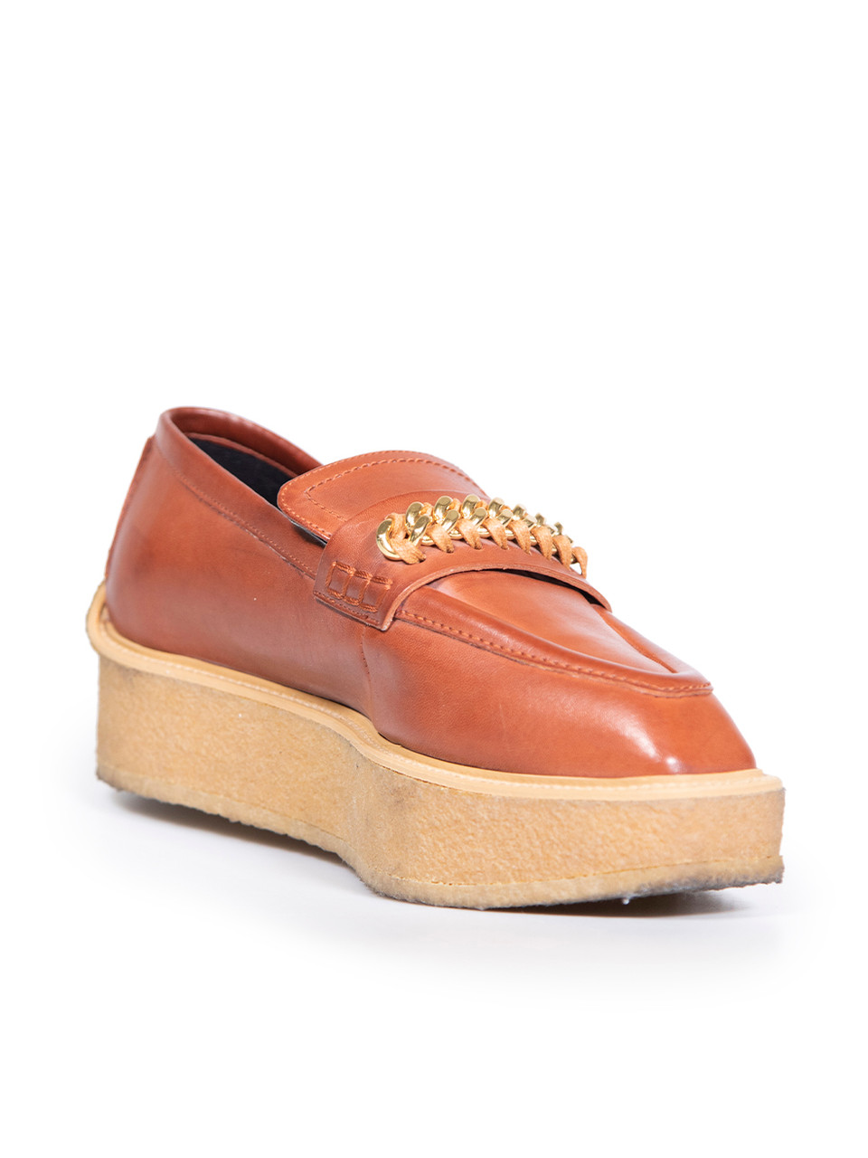 Stella McCartney Brown Chained Platform Loafers Stella McCartney Brown Chained Platform Loafers