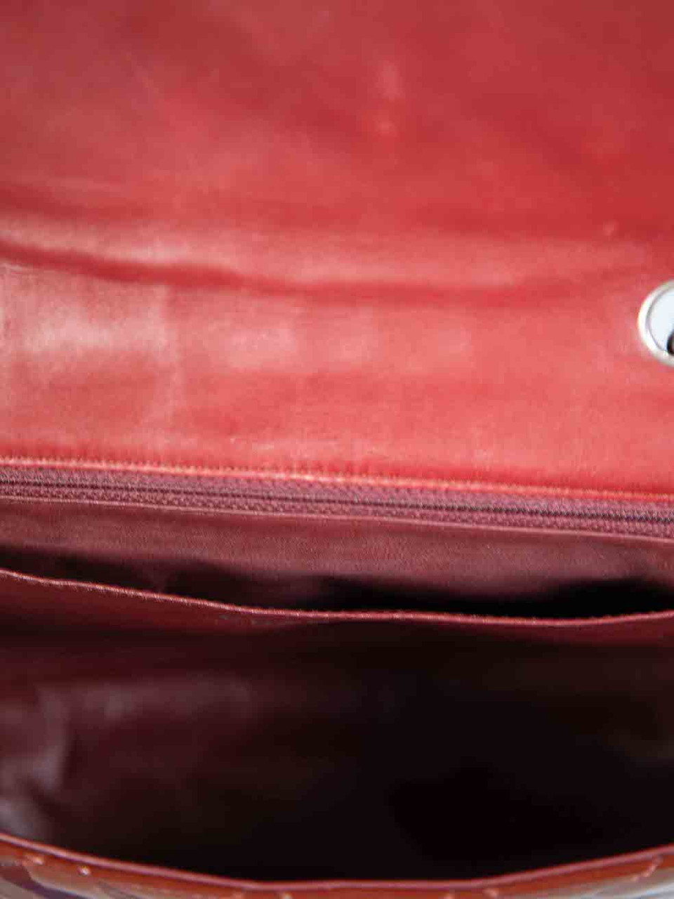 Chanel 2009-10 Brown Patent Leather Jumbo Single Flap Bag