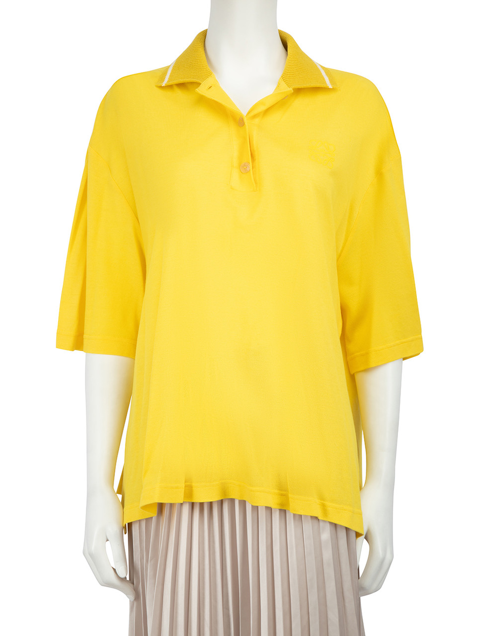 Loewe Yellow Embroidered Logo Polo Shirt