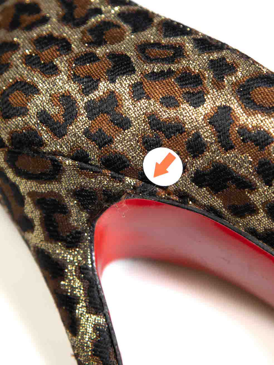 Christian Louboutin Brown Metallic Leopard Heels