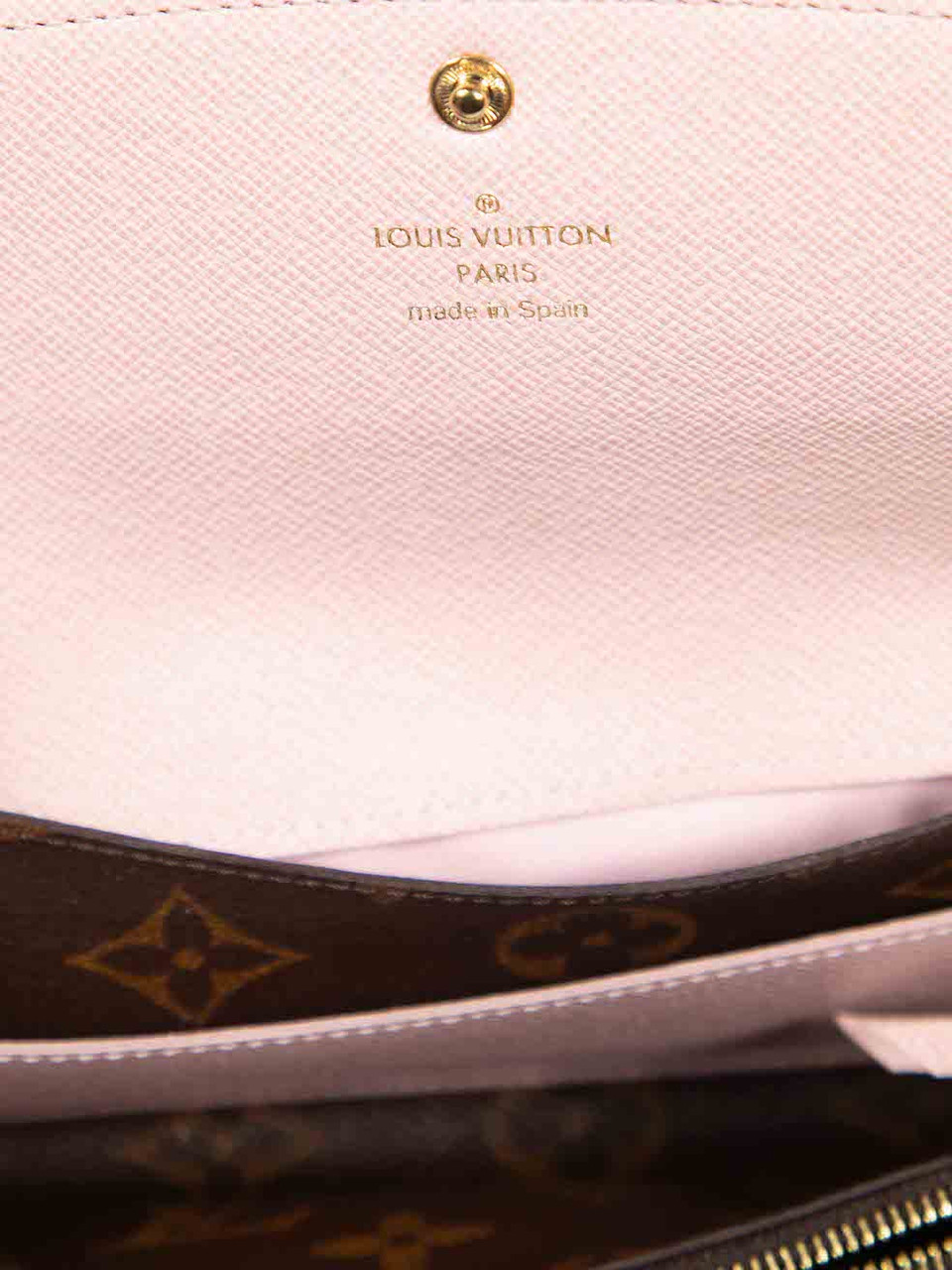 Louis Vuitton Brown Canvas Leather Monogram Emilie Wallet