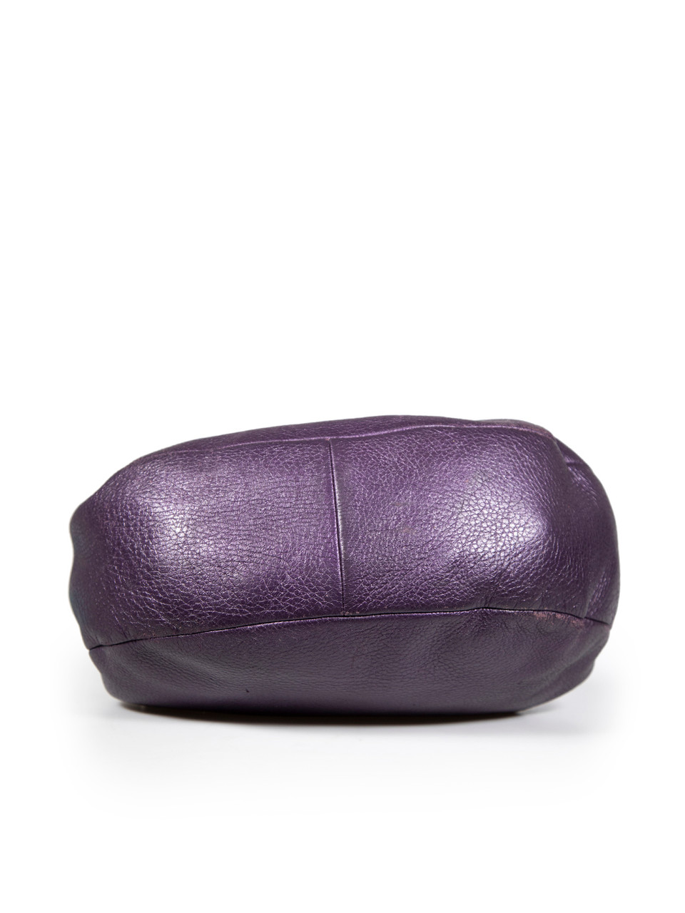 Jimmy Choo Purple Leather Ring Top Handle Bag