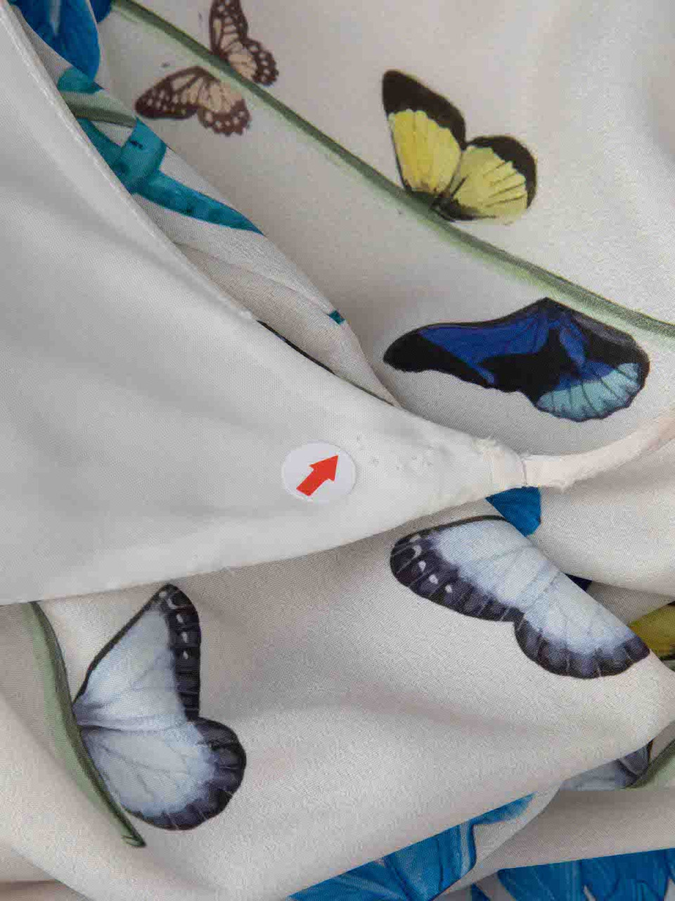 Borgo De Nor White Butterfly Floral Midi Dress