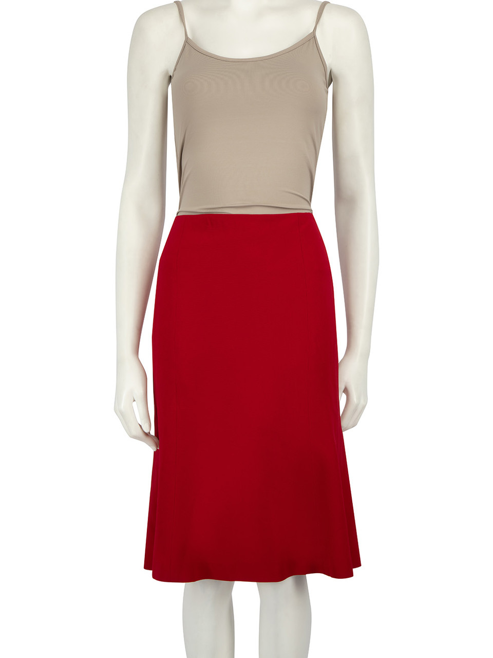Moschino Moschino Cheap And Chic Red Flared Knee Length Skirt