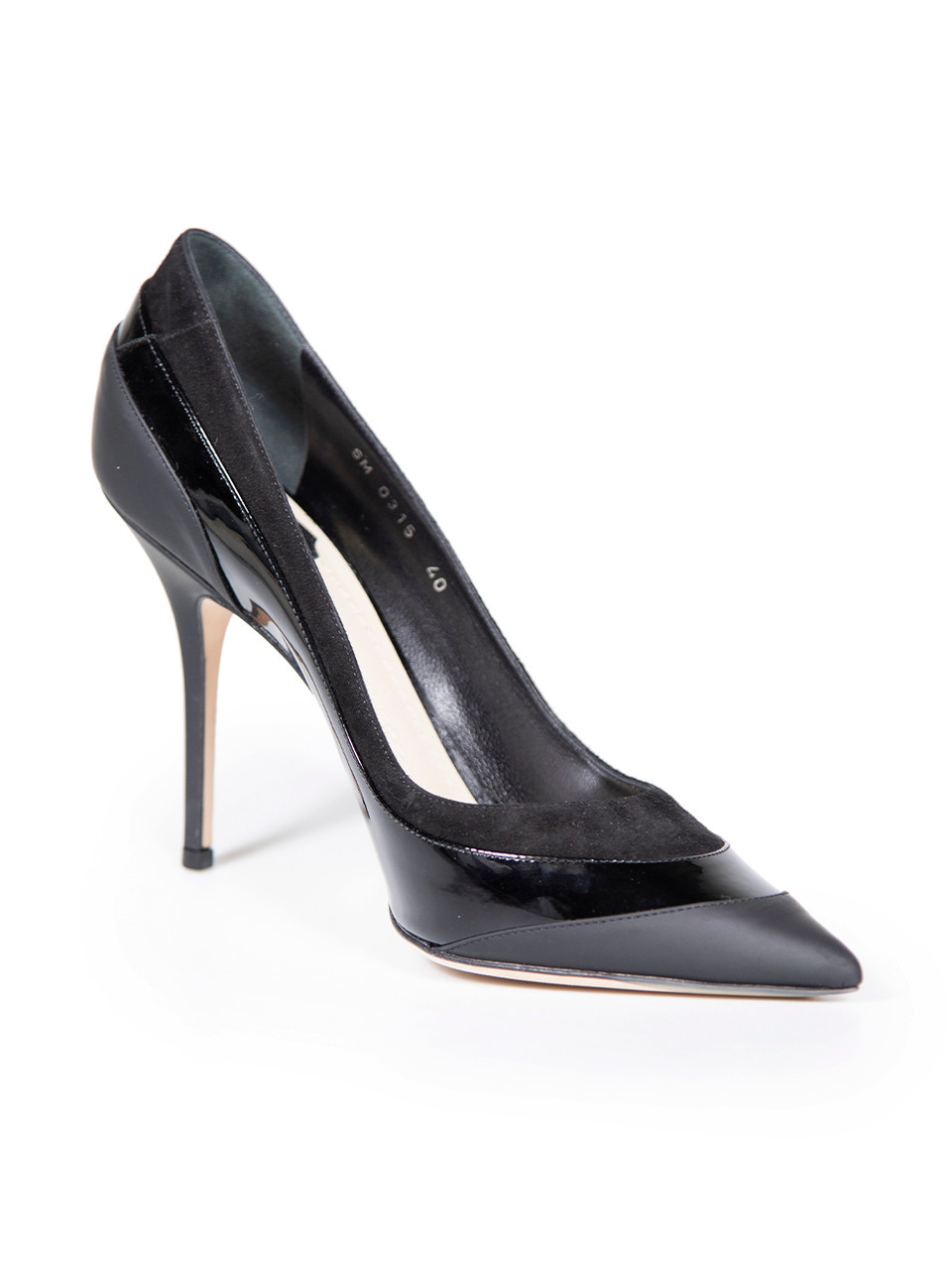 Dior Black Leather Panelled Point Toe Pumps